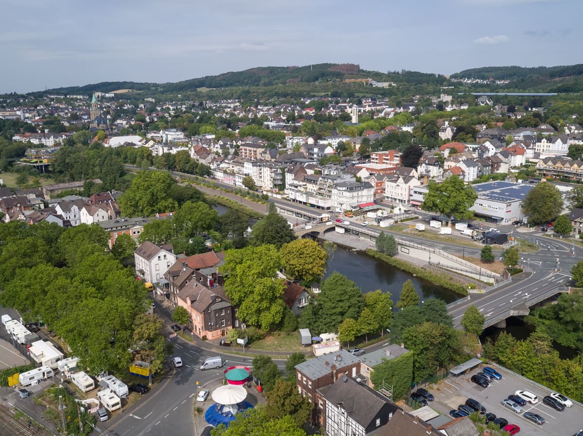 Luftaufnahme der Stadt Iserlohn-Letmathe