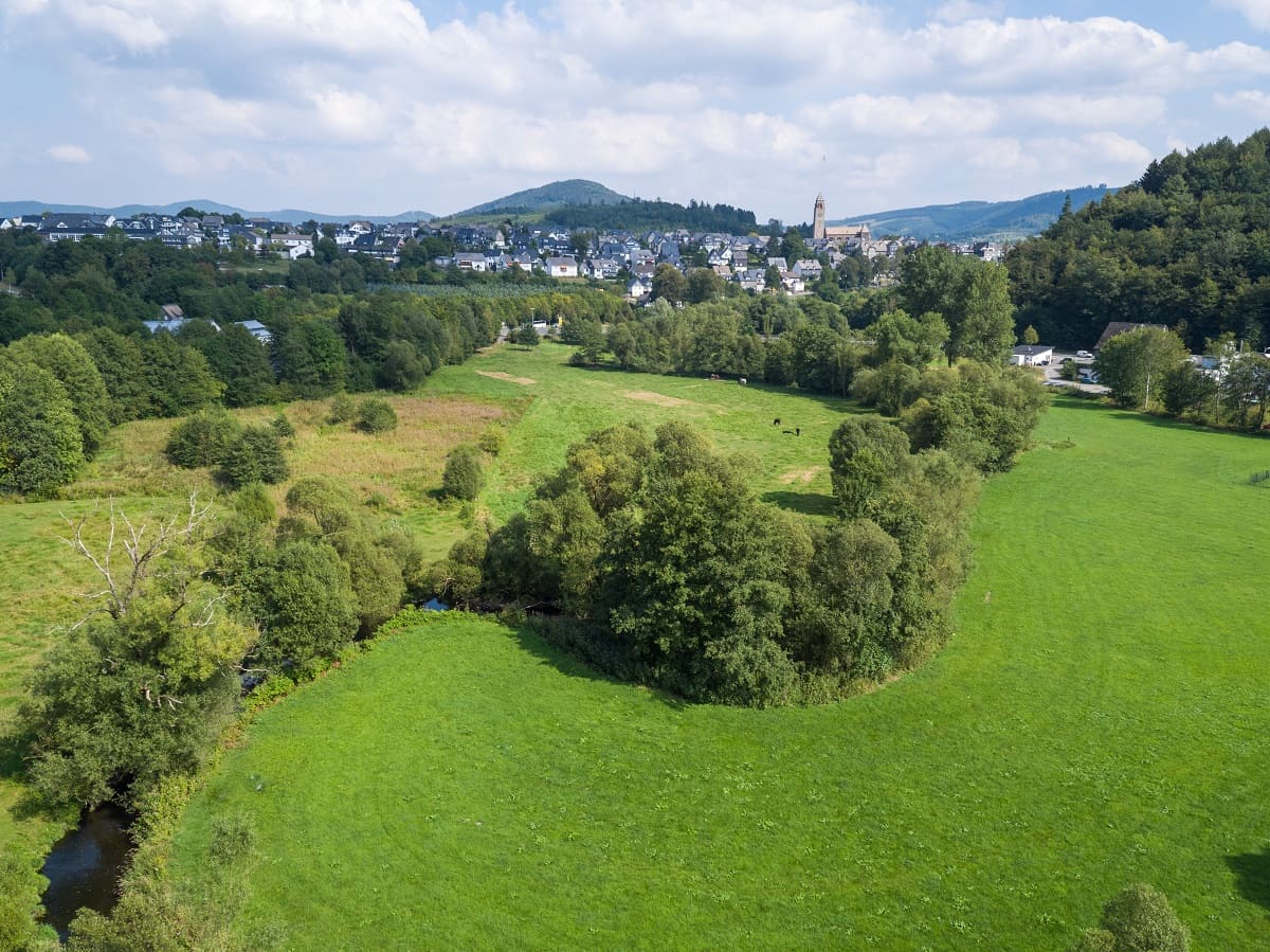 Luftaufnahme der Stadt Schmallenberg